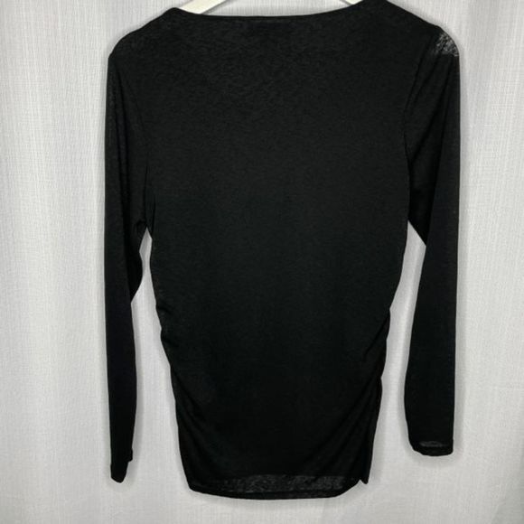 Coldwater Creek Black Ruched Chiffon Blouse‎ - Picture 5 of 5